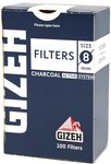 Фильтры для самокруток GIZEH Charcoal 8/15мм (100)