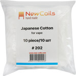 Вата New Coils Japanese Cotton for vape 10 piece/10шт #202