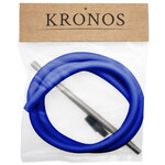 Шланг для кальяна KRONOS силикон (Soft-touch) BLU/мундштук295мм/шланг1,5м/коннектор/