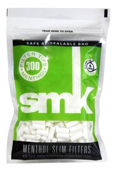 Фильтры для самокруток SMK Slim Menthol Filters 6/15мм (300)
