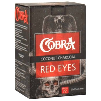 Уголь для кальяна COBRA Red Eyes 72 куб 25 мм