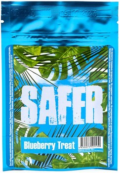 Кальянная смесь SAFER без табака б/н Blueberry Treat 50гр пакет
